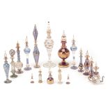 A LARGE GROUP OF MIDDLE EASTERN GLASS SCENT BOTTLES (2)