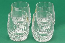 A SET OF FOUR CRYSTAL TUMBLERS