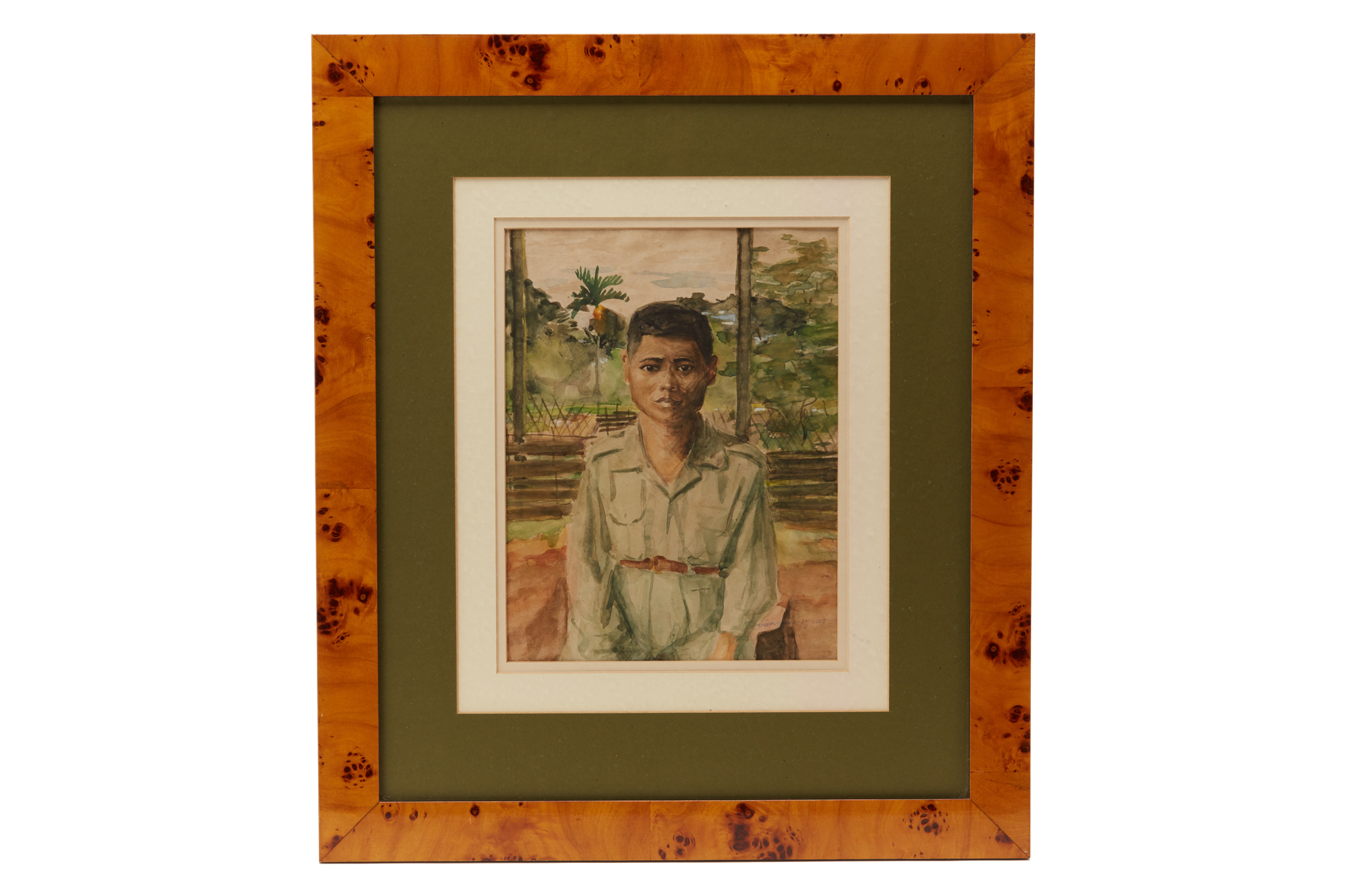 VIETNAMESE SCHOOL, CIRCA 1960 - STUDY OF A YOUNG SOLIDER