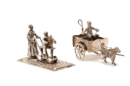 TWO DUTCH SILVER NOVELTY MINIATURES