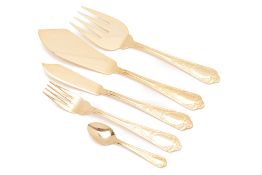 A PART SERVICE OF GERMAN GOLD PLATED CUTLERY