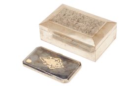 TWO SOUTHEAST ASIAN SILVER/WHITE METAL BOXES