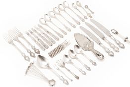 A QUANTITY OF SILVER PLATED CUTLERY