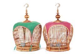 TWO LARGE BIRDCAGES