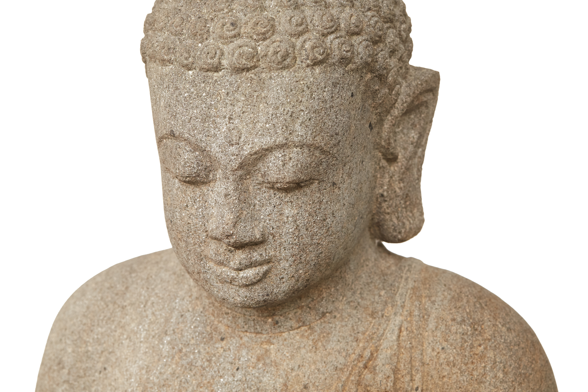 A LARGE STONE BUDDHA - Image 2 of 2