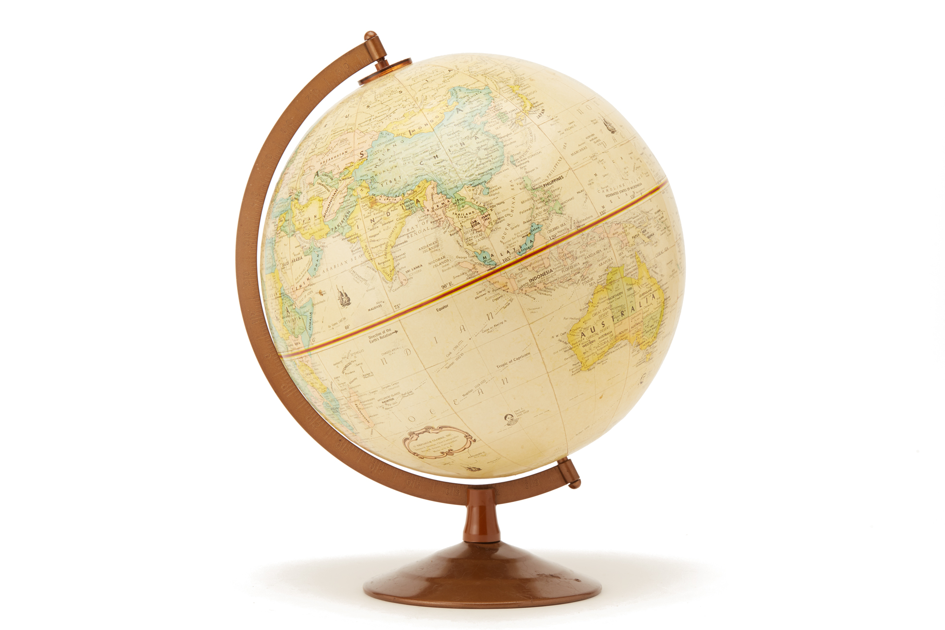 A MODERN GLOBE ON STAND