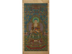 A LARGE TIBETAN THANGKA OF BUDDHA