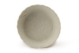 A SMALL FLOWER MOULDED DISH