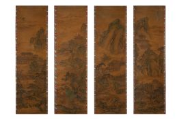 A SET OF FOUR CHINESE LANDSCAPE SCROLLS