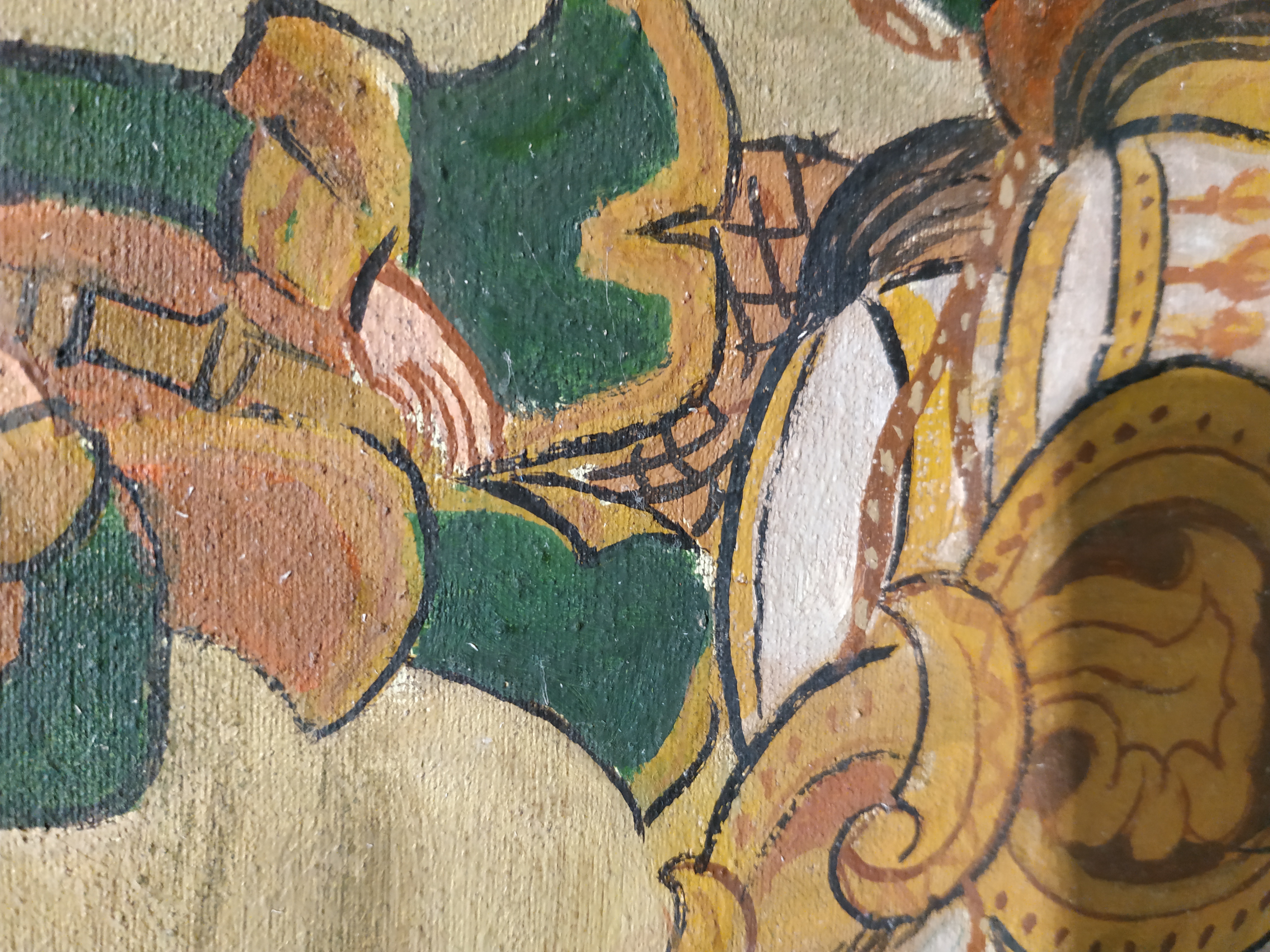 A BURMESE PROCESSIONAL PAINTING - Image 10 of 12