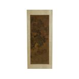 A CHINESE HANGING SCROLL OF A BOAT IN A STORM