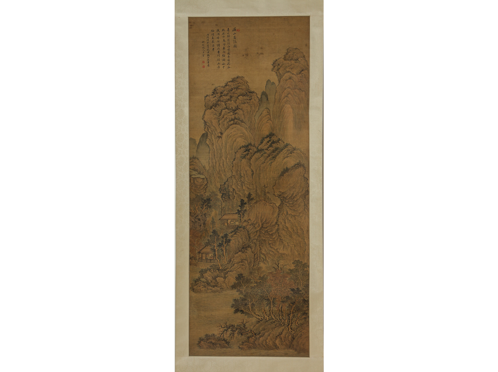 A CHINESE LANDSCAPE HANGING SCROLL