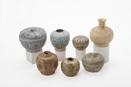 A GROUP OF VIETNAMESE AND THAI BOXES AND VASES