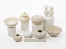 A GROUP OF WHITE GLAZED AND OTHER SOUTHEAST ASIAN CERAMICS