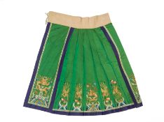 A CHINESE EMBROIDERED SILK SKIRT