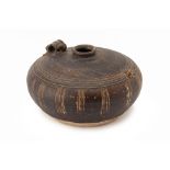 A KHMER BROWN GLAZED HONEY POT