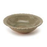 A LARGE SAWANKHALOK CELADON BOWL