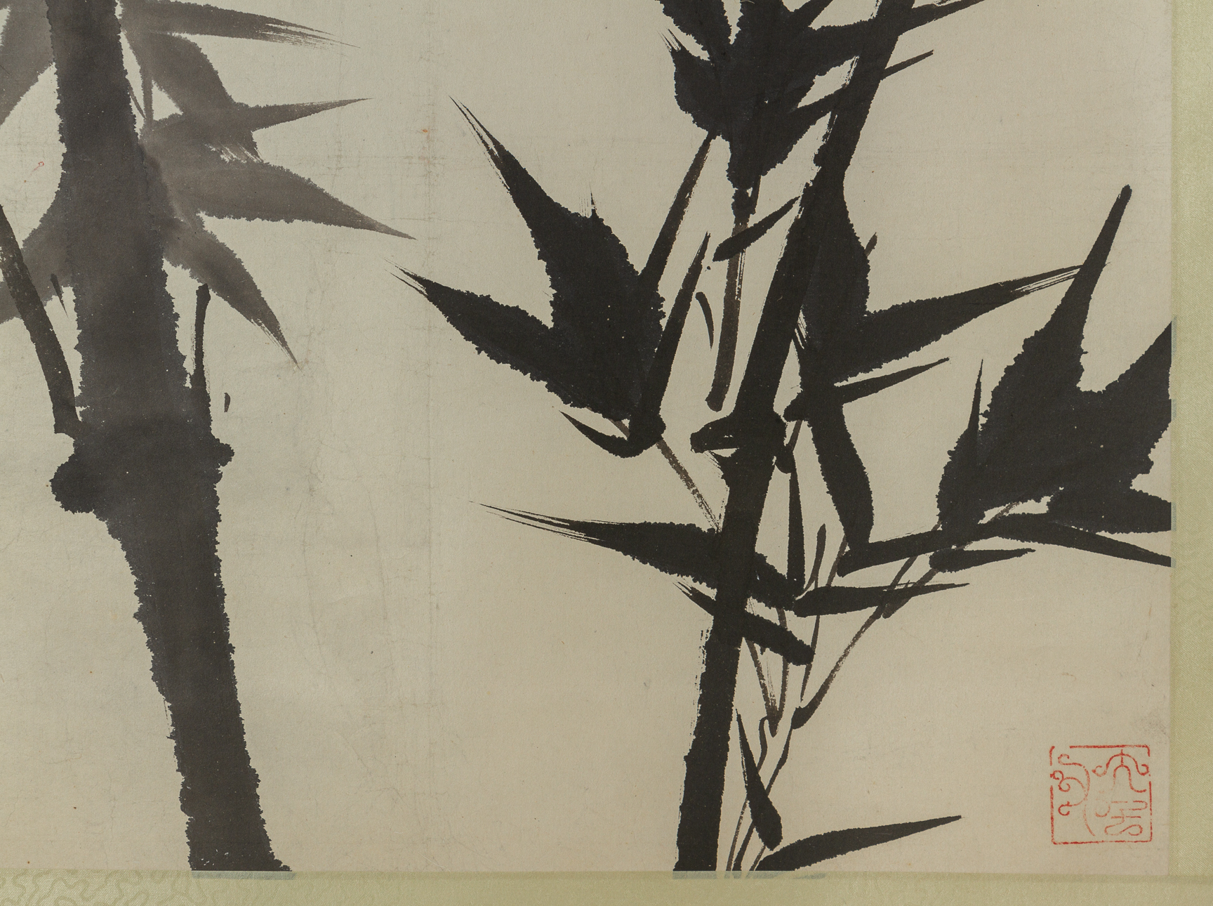 A CHINESE HANGING SCROLL OF BAMBOO - Image 3 of 3