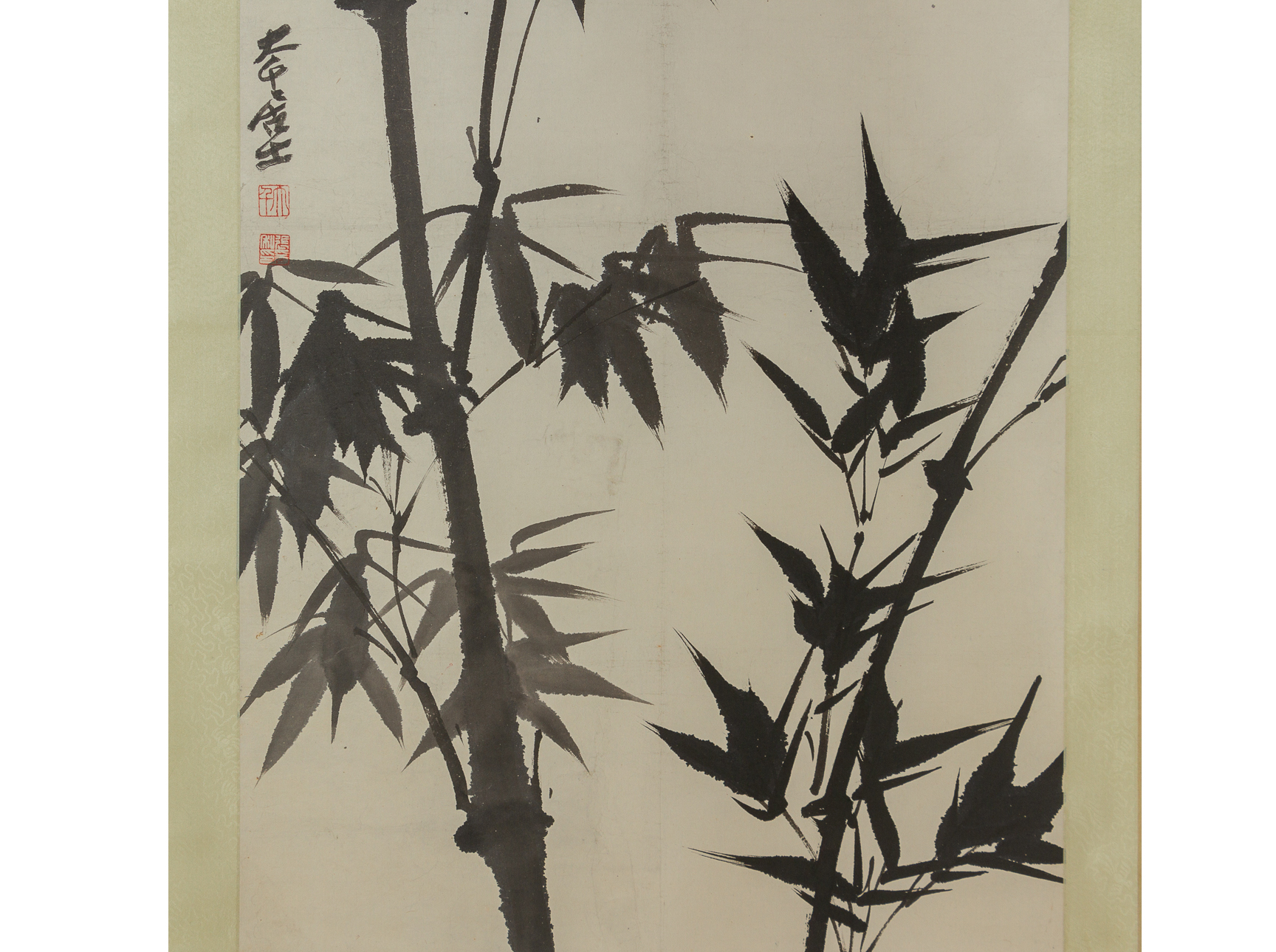 A CHINESE HANGING SCROLL OF BAMBOO - Image 2 of 3