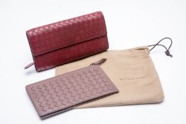 TWO BOTTEGA VENETA LEATHER WALLETS