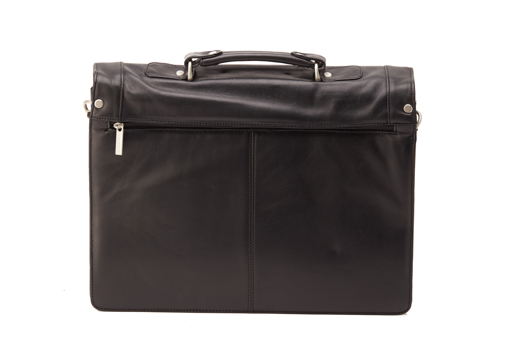A KENNETH COLE BLACK LEATHER BRIEFCASE - Image 3 of 4