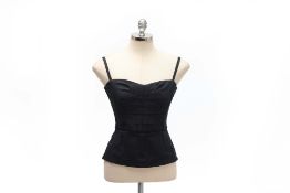 A DOLCE & GABBANA STRAPLESS CORSET TOP