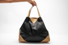 A CELINE BI-COLOUR LEATHER TOTE