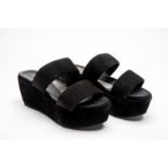 A PAIR OF ROBERT CLERGERIE PLATFORM SANDALS EU 36