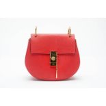 A CHLOE DREW RED LEATHER SHOULDER BAG