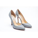 A PAIR OF DUCCIO VENTURI GREY HIGH HEEL PUMPS EU 36