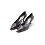 A PAIR OF EMPORIO ARMANI BURGUNDY PUMPS EU 36.5