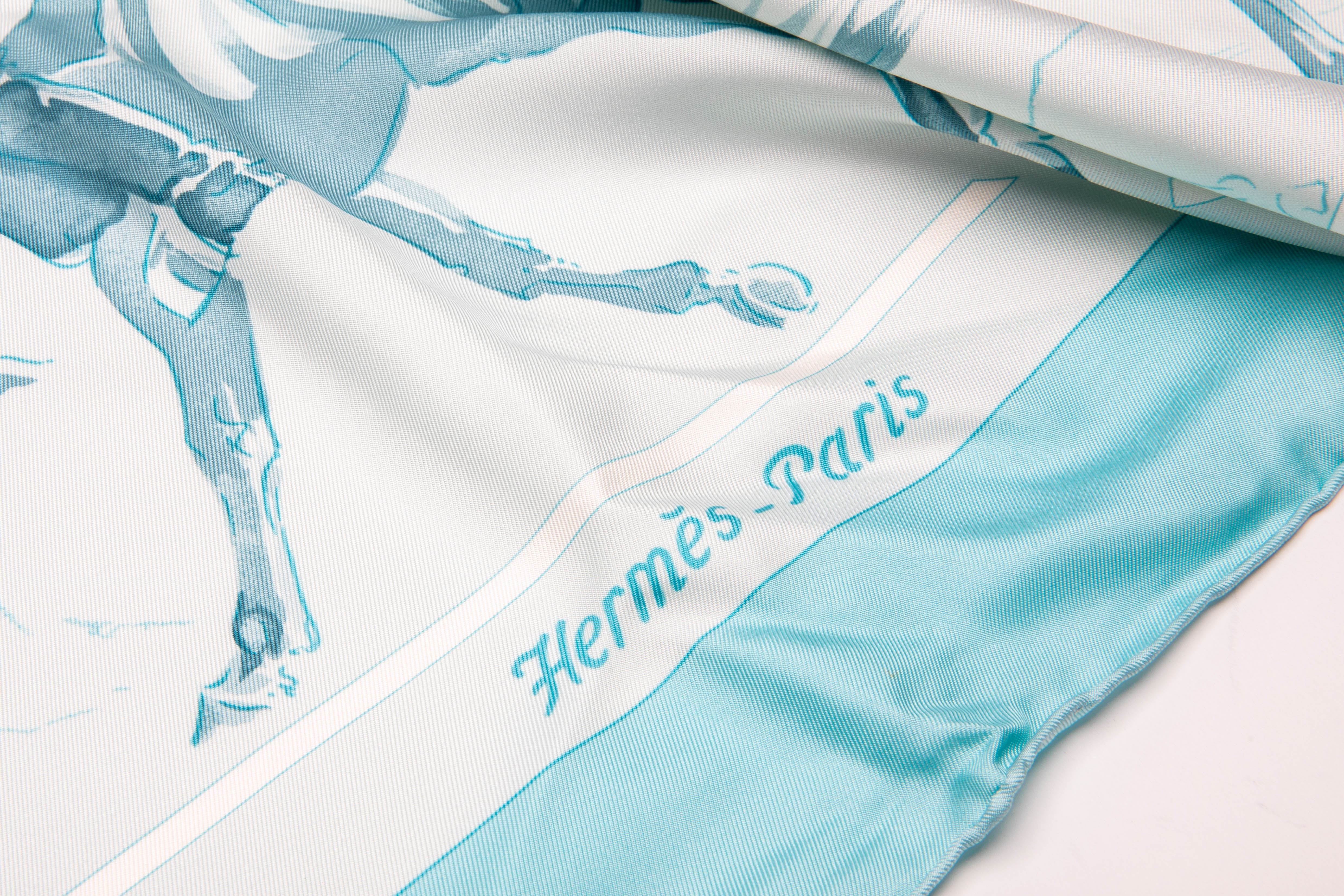 AN HERMES 'BALLET EQUESTRE' SILK SCARF - Image 3 of 3