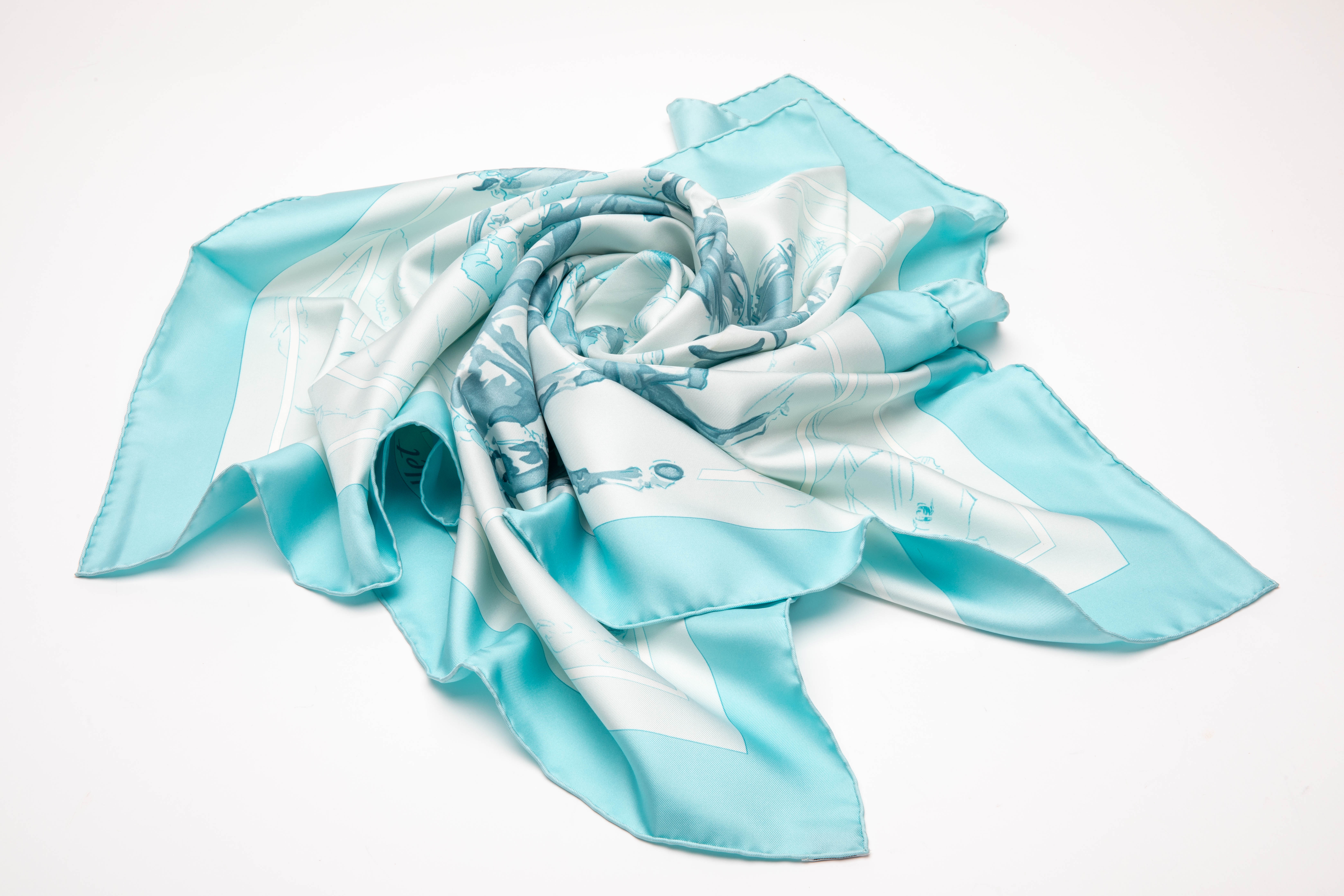 AN HERMES 'BALLET EQUESTRE' SILK SCARF