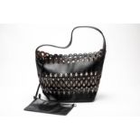 AN ALAÏA LEATHER MINA TOTE BAG