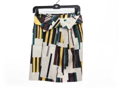 A MARNI GEOMETRIC MIDI SKIRT