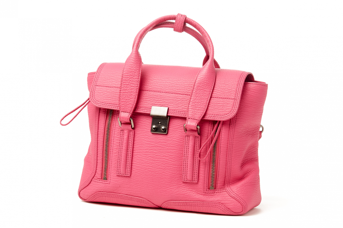 A PHILLIP LIM HOT PINK 3.1 MEDIUM PASHLI LEATHER HANDBAG