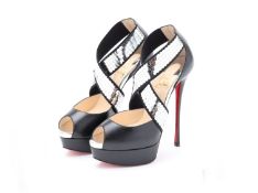 A PAIR OF CHRISTIAN LOUBOUTIN 'XILI DISCO BALL' SANDALS EU37