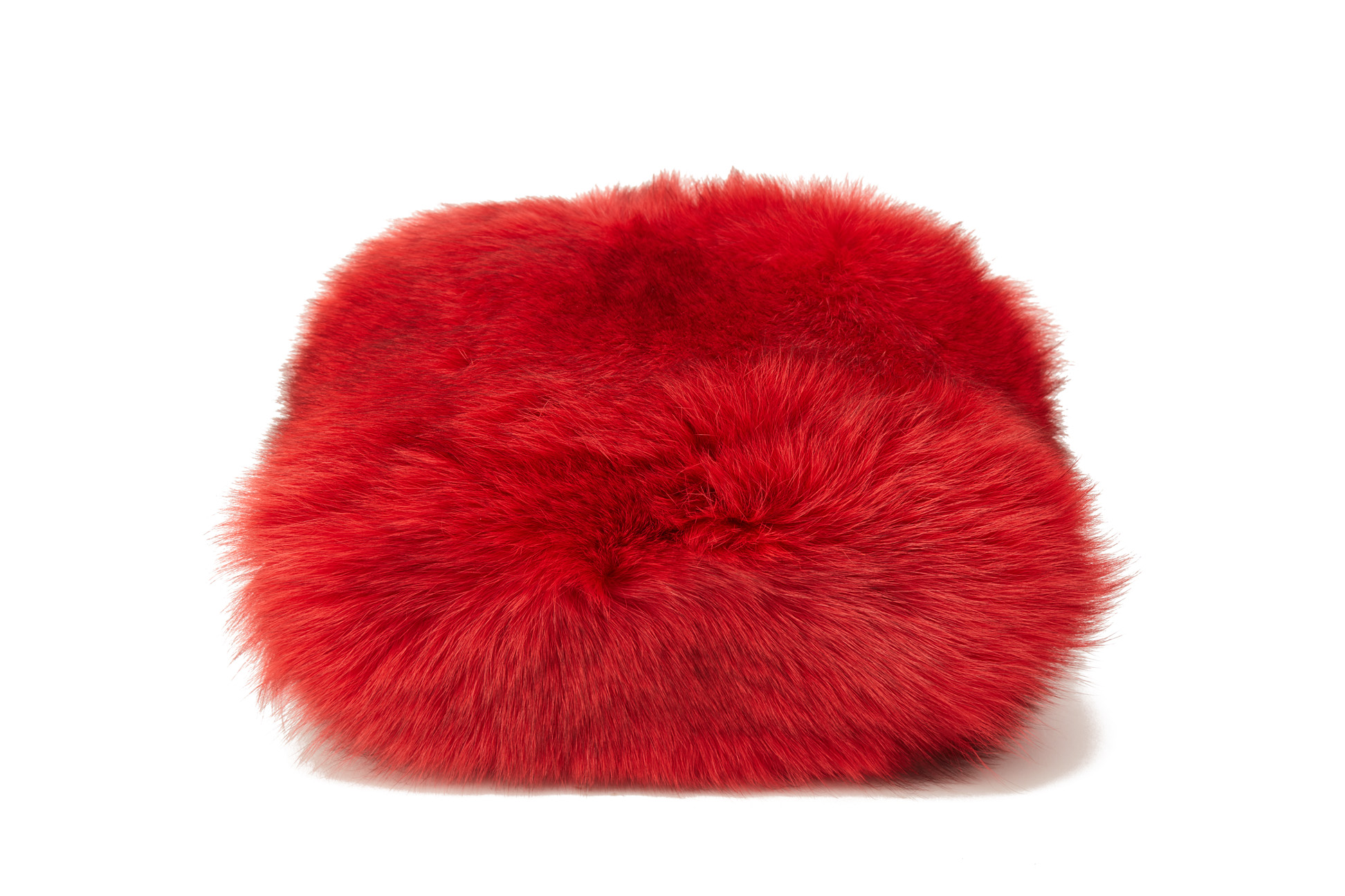 AN ESCADA RED FUR MINI HANDBAG - Image 2 of 2