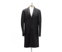 A TIGER OF SWEDEN GREY WOOL TRENCH COAT