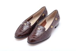 A PAIR OF SALVATORE FERRAGAMO LOAFERS UK 6.5