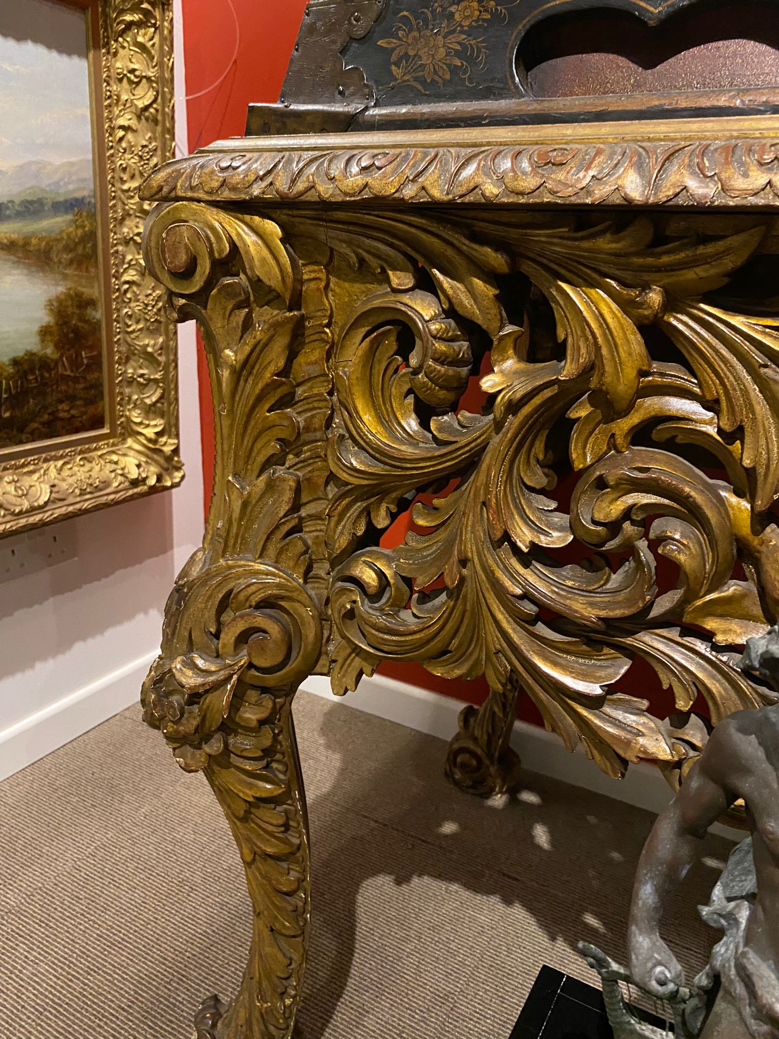 A BLACK LACQUER AND INLAID CABINET ON GILTWOOD STAND - Bild 29 aus 35