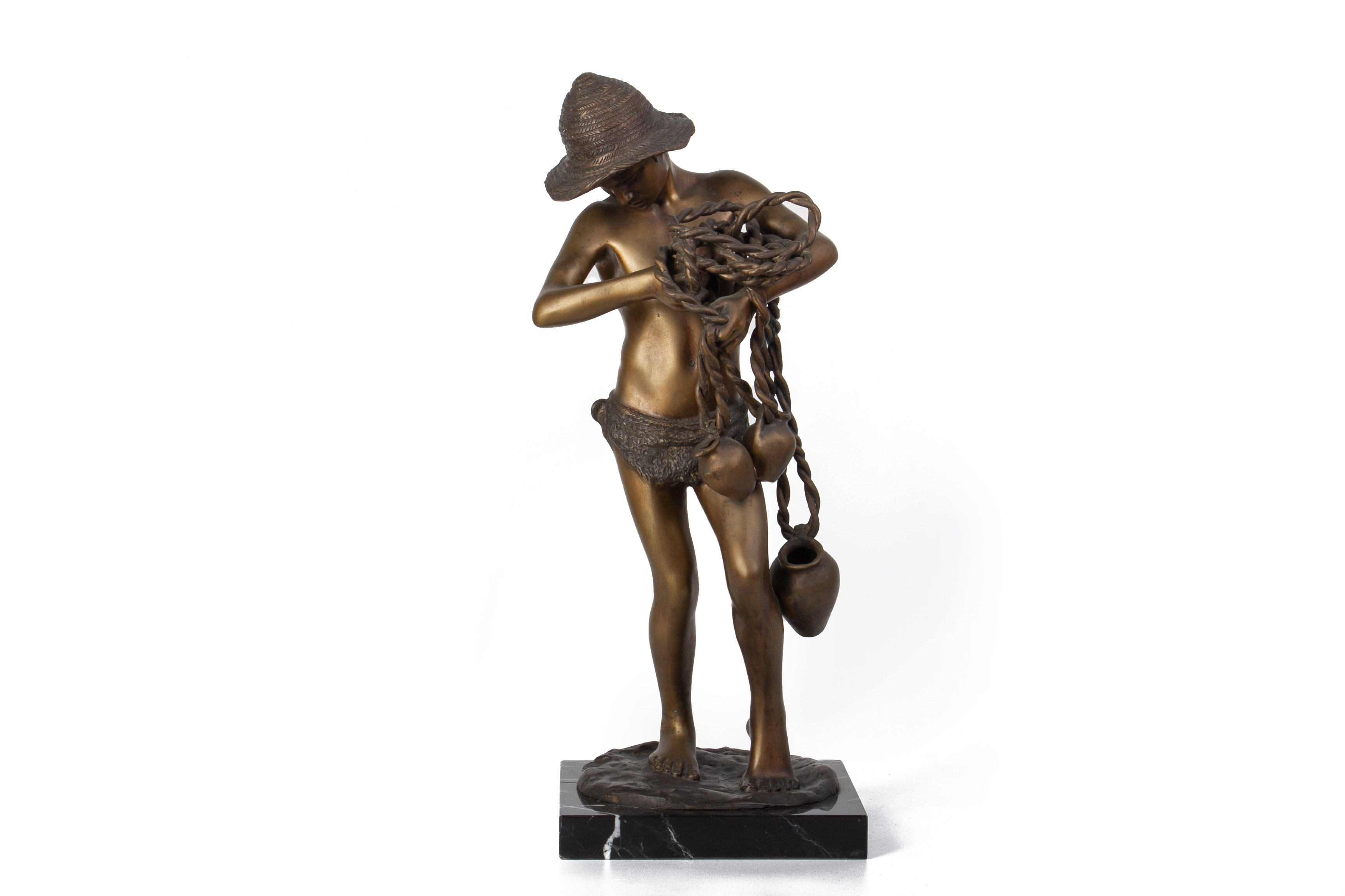 A BRONZE FIGURE AFTER ACHILLE D'ORSI (ITALIAN, 1845-1929)