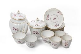 AN ANTIQUE ENGLISH PART TEA AND COFFEE SERVICE