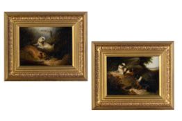 EDWARD ARMFIELD (BRITISH 1817-1896) TERRIERS RATTING, A PAIR