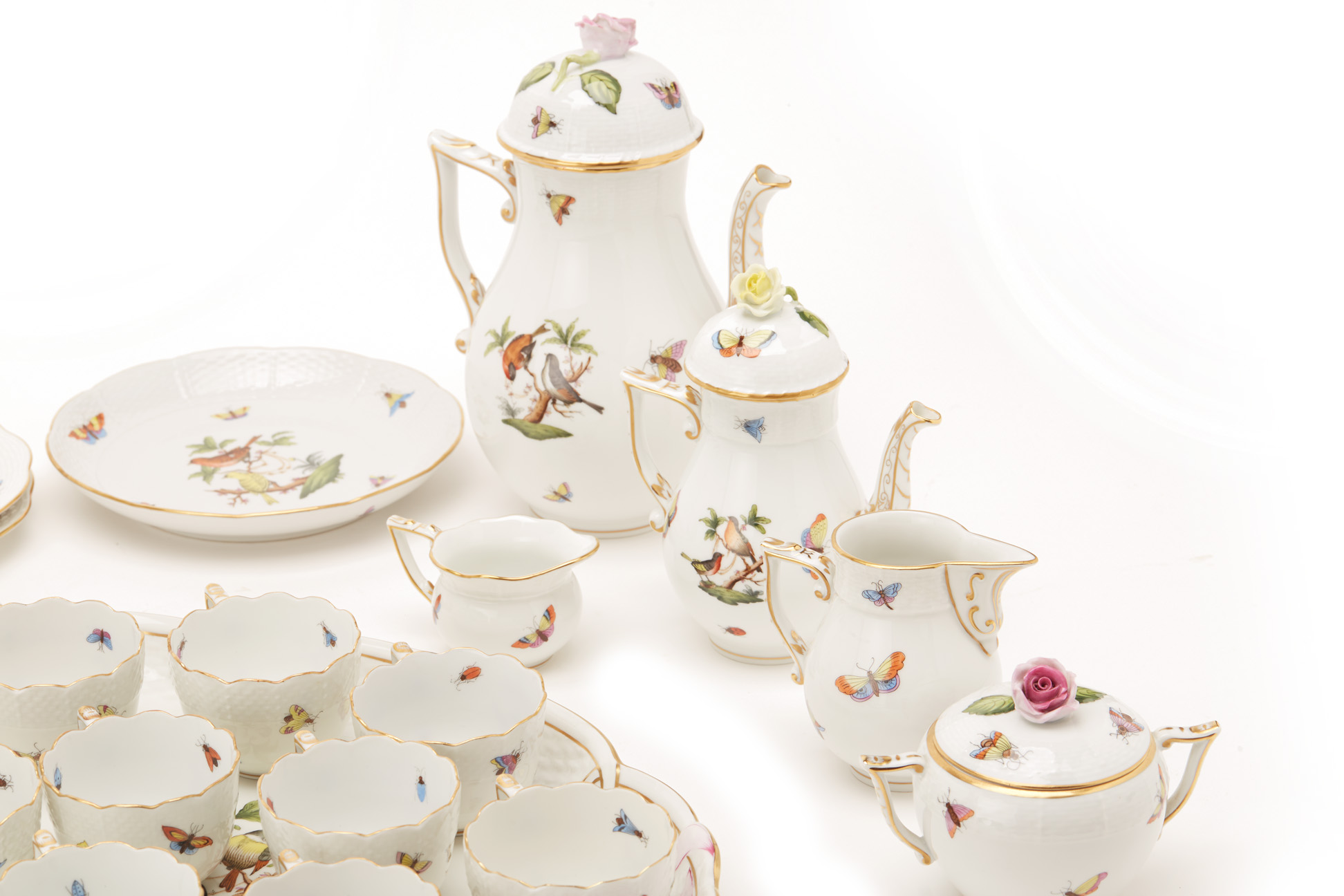 A HEREND PORCELAIN COFFEE SERVICE - Image 2 of 7