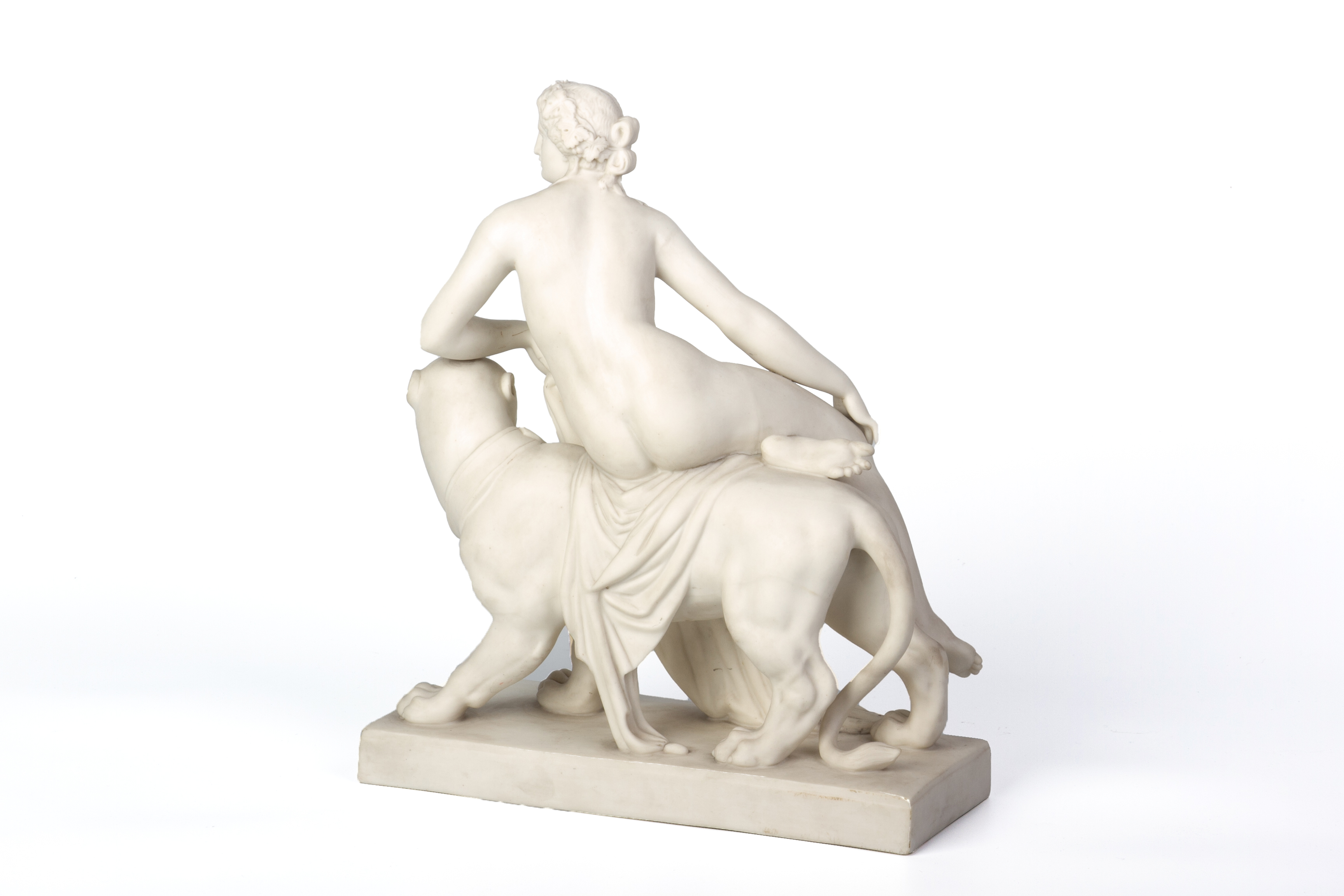 A VICTORIAN PARIAN WARE FIGURE OF ARIADNE AND THE PANTHER - Image 3 of 6