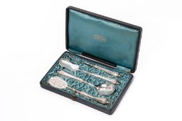 A FRENCH SILVER SERVING SET