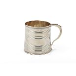 A GEORGE III SILVER CHRISTENING MUG