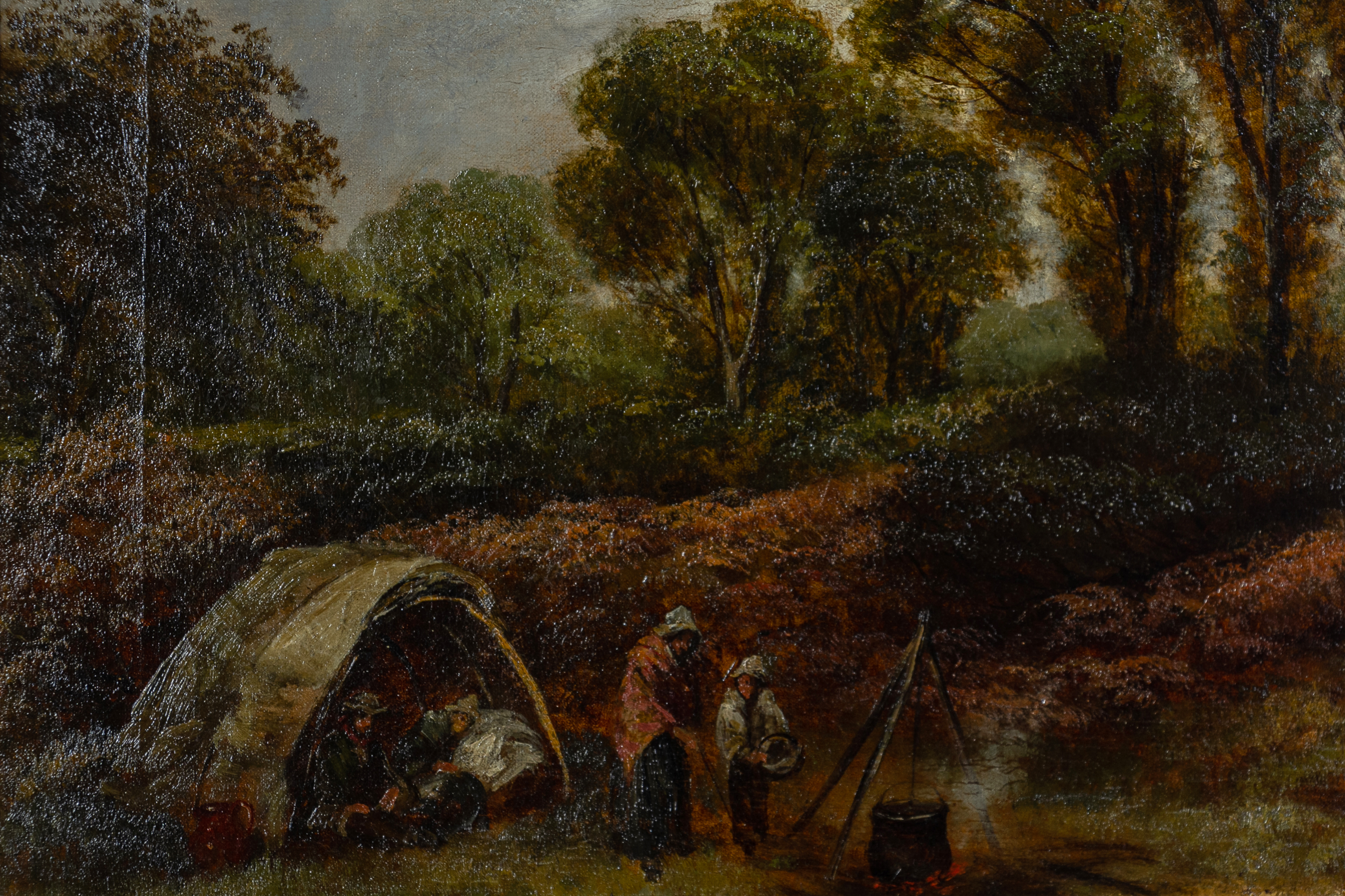 DAVID PAYNE (BRITISH, 1843-1894) - THE CAMPSITE - Image 3 of 4