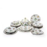 A HEREND PORCELAIN PART DINNER SERVICE